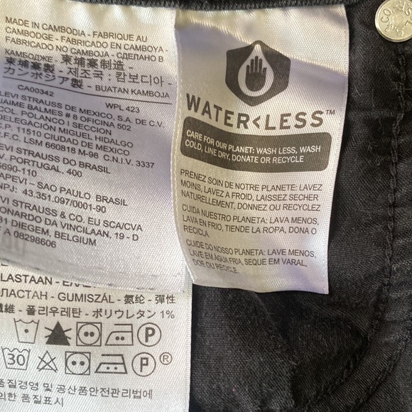 Levis 711 Skinny Size 27  Gray Black Used - Picture 5 of 5